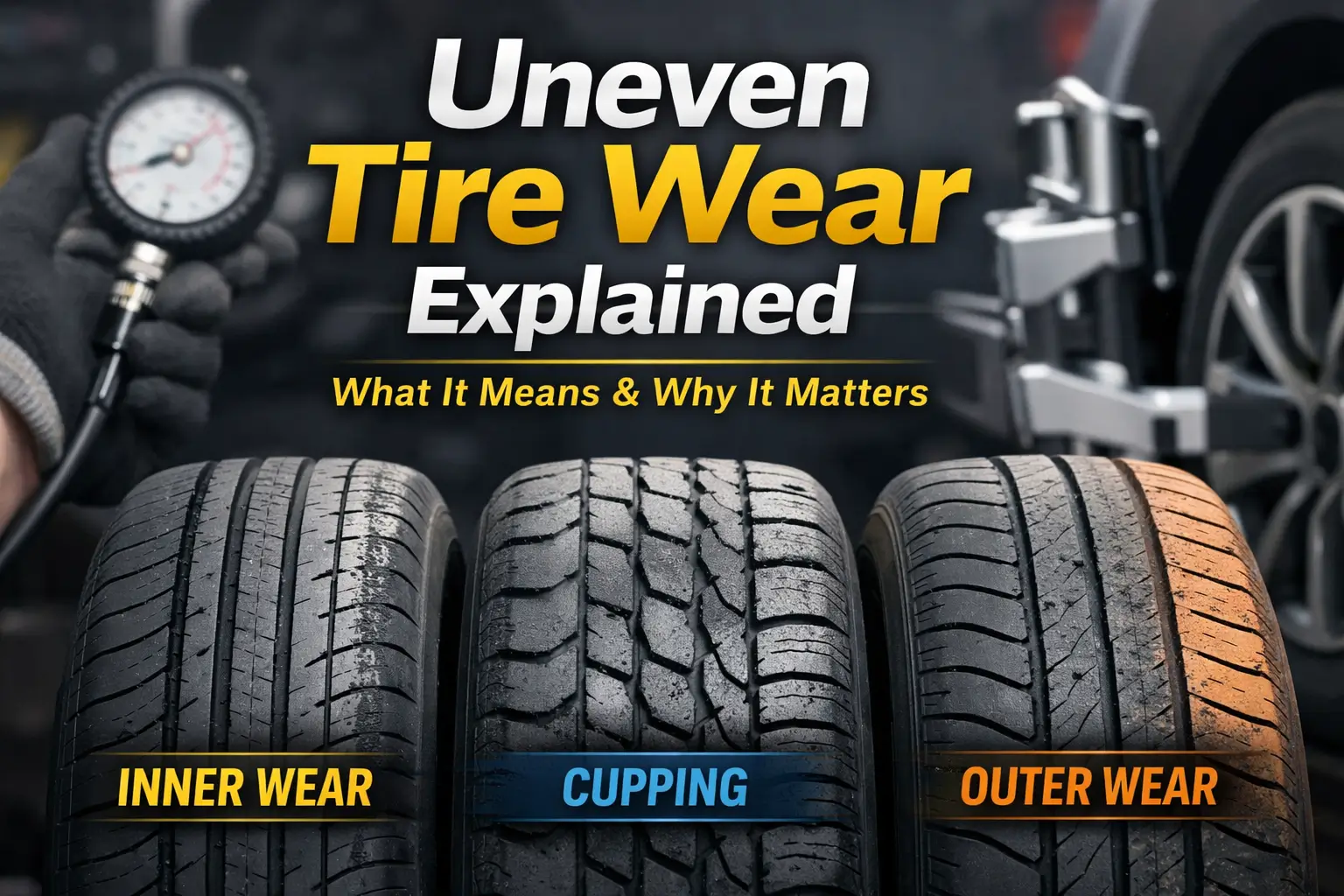Uneven Tire Wear Explained: What It Means & Why It Matters (2026)