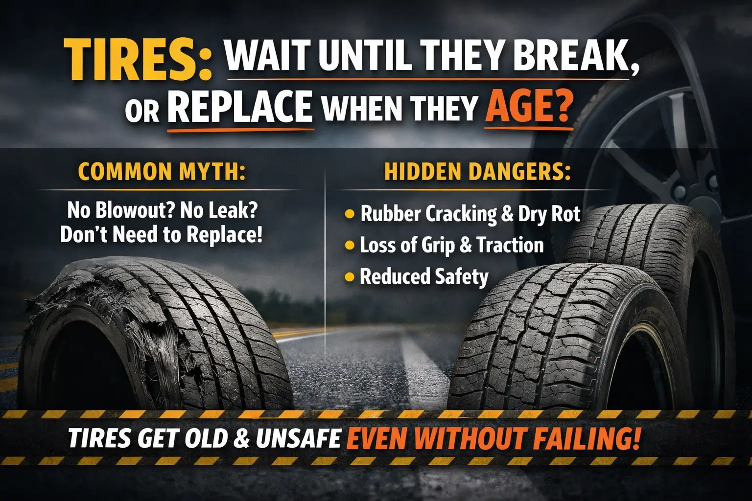 Replace Tires by Age, Not Just Damage: Safety Guide (2026)