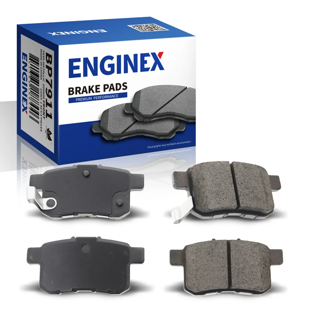 ENGINEX 4 Pcs BRAKE PADS Rear ENGINEX CE2058 2008-2017... | FixGo